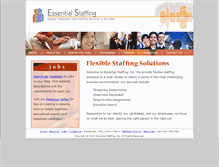 Tablet Screenshot of essentialstaffing.com